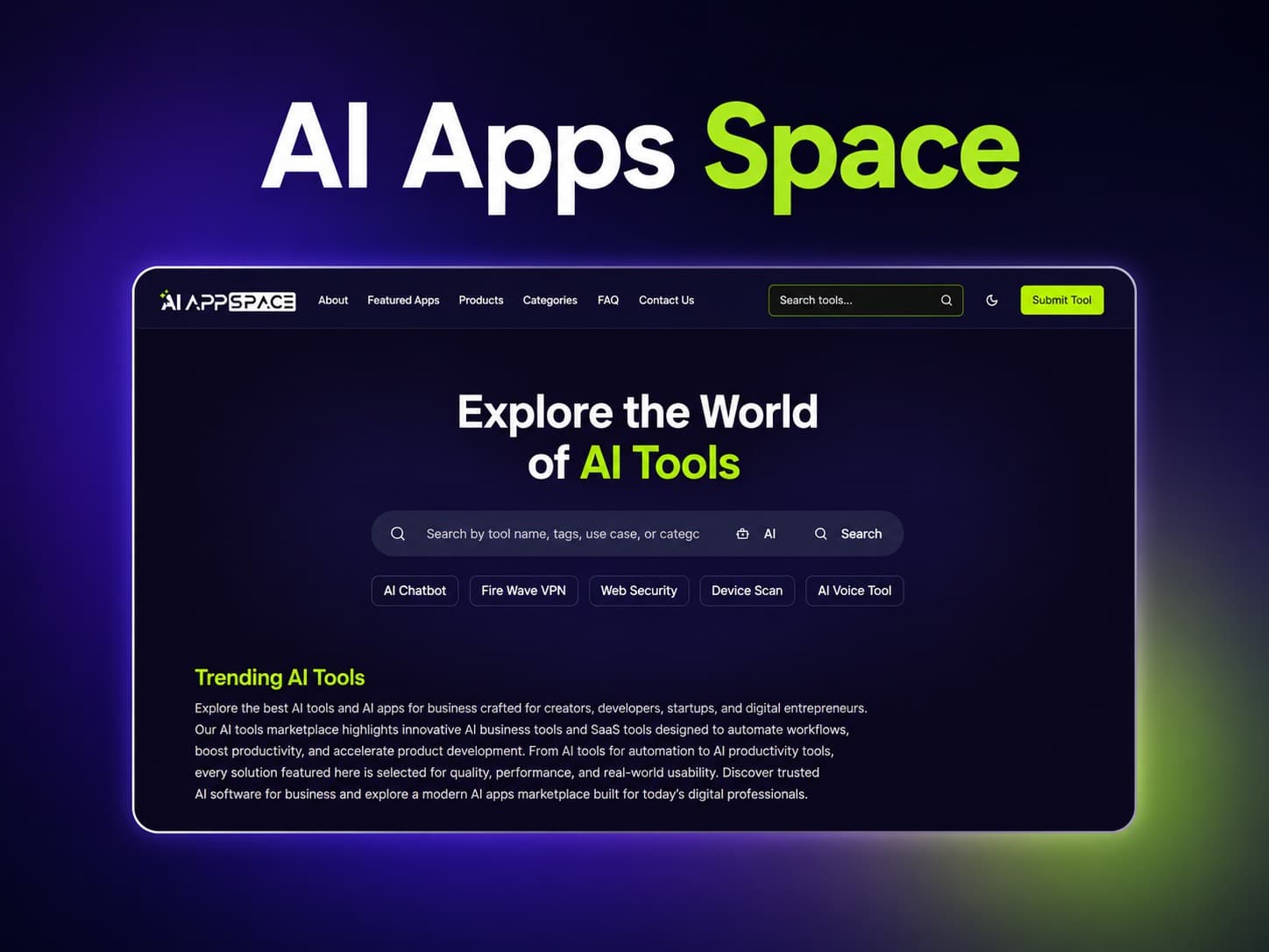 AI App Space Website for Client