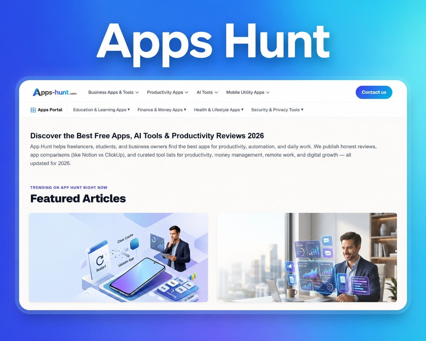 Apps Hunt Website for Client