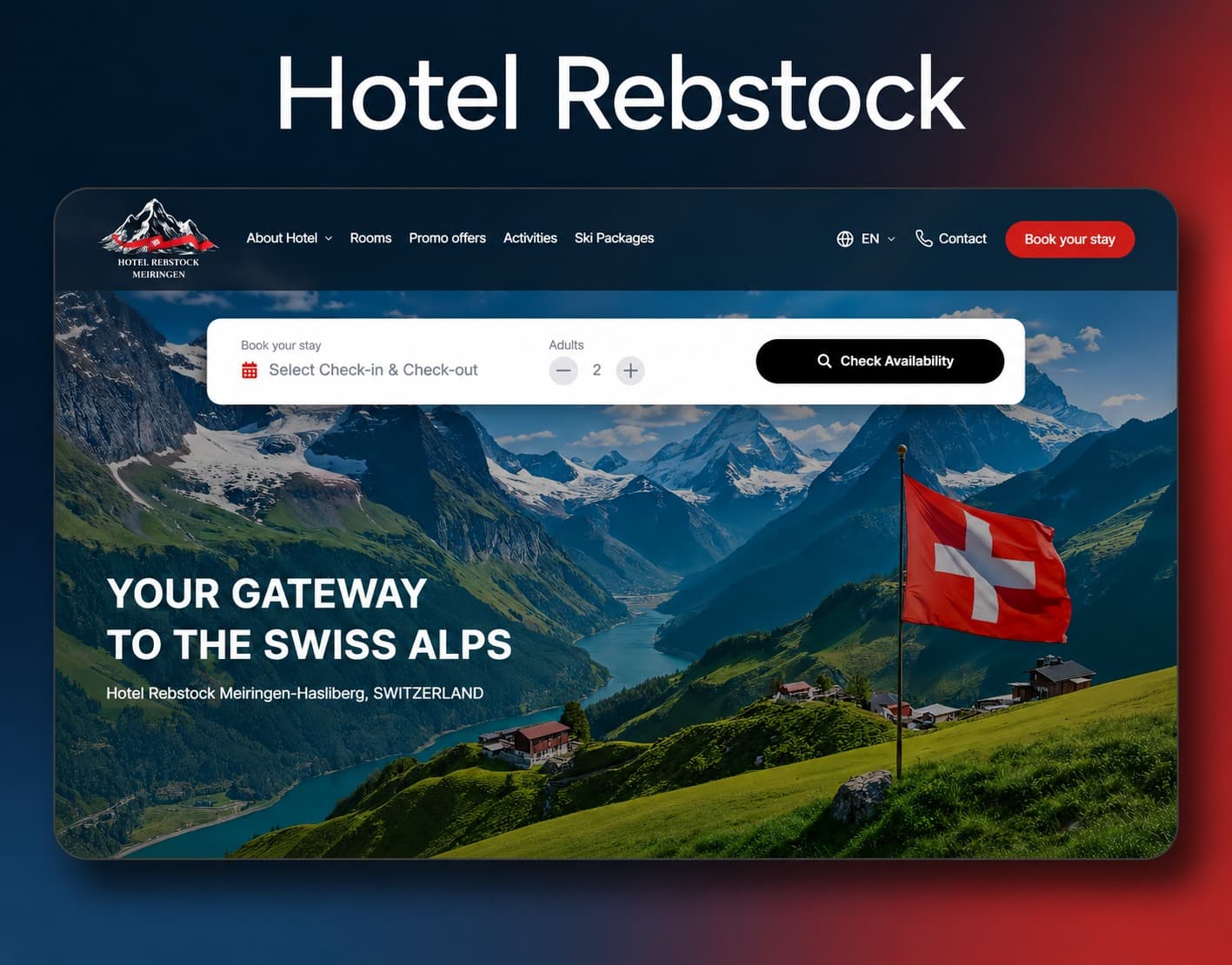 Hotel Rebstock Website for Client