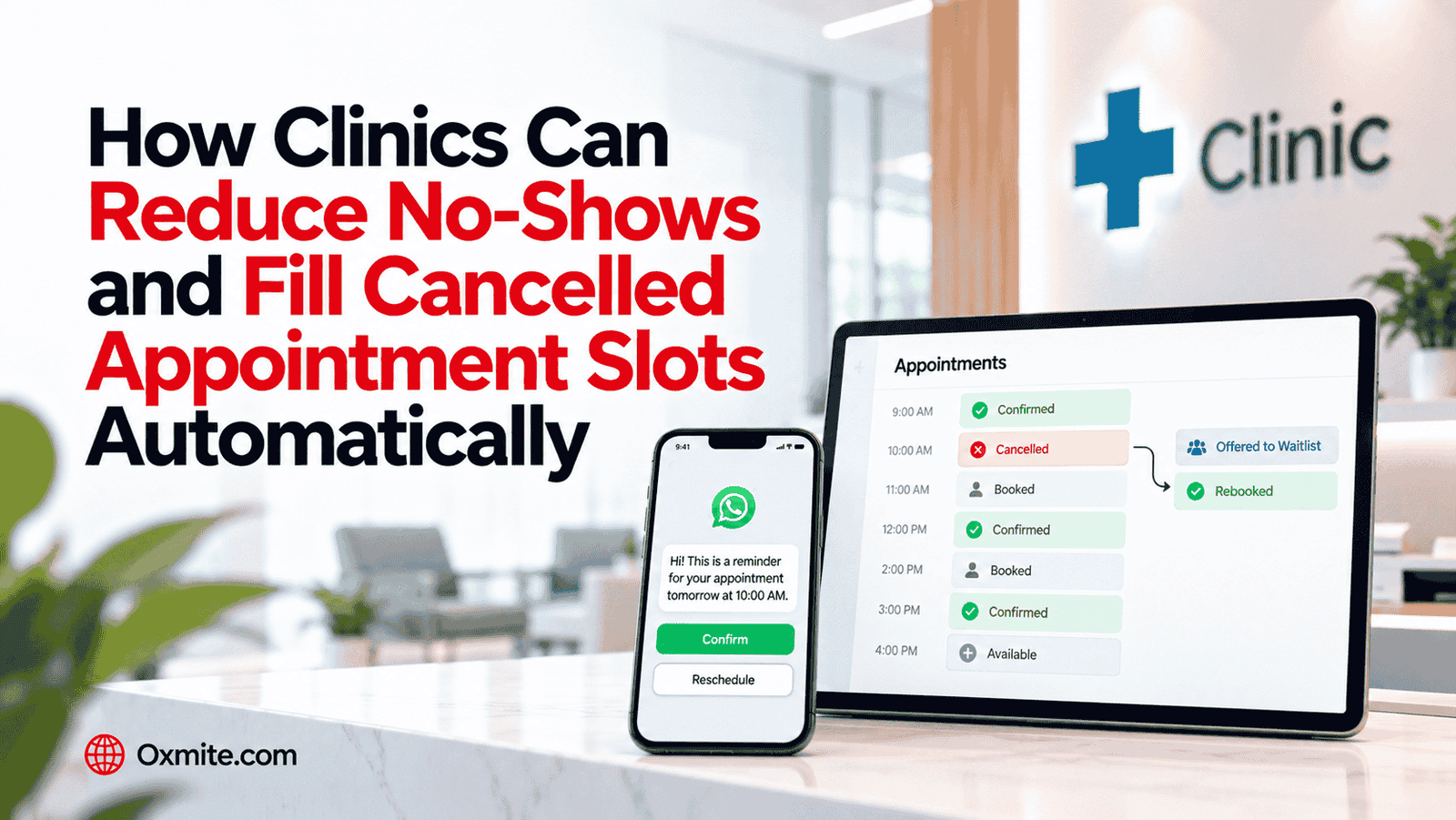 How Clinics Can Reduce No-Shows and Fill Cancelled Appointment Slots Automatically